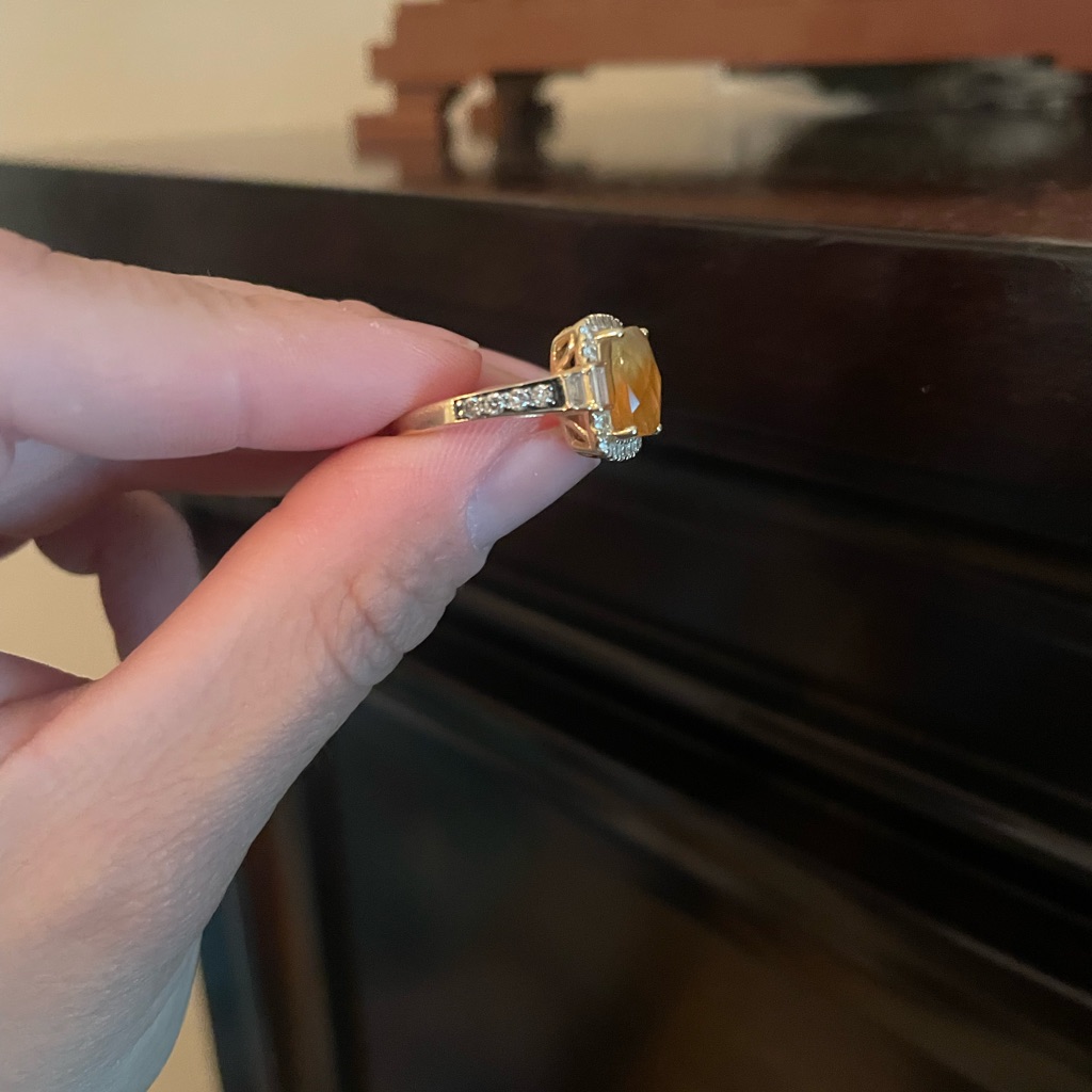 Elegant Gold And Silver Ring 800$